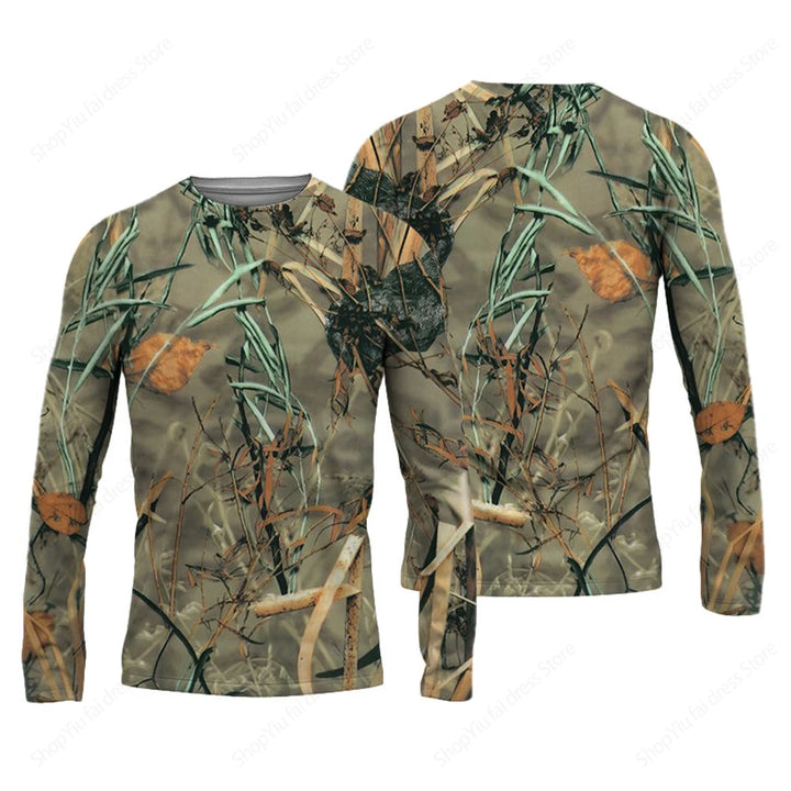 Men's Long Sleeve T-shirt 3D Camouflage Hunting