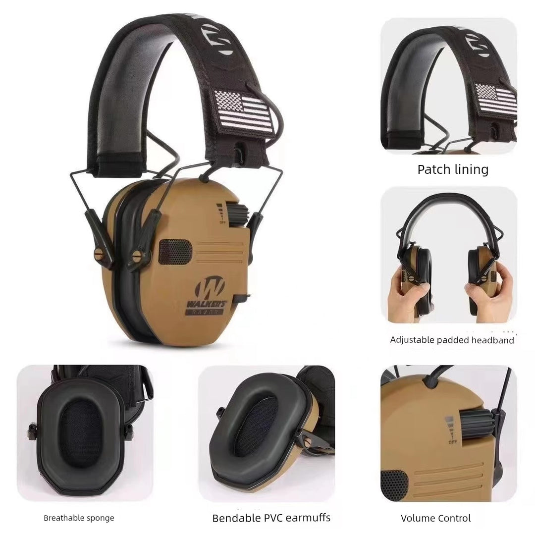 Walkers Shooting Tactical Headset Howard Protective Earmuffs Folding Digital Noise Reduction Pickup Headset Competition