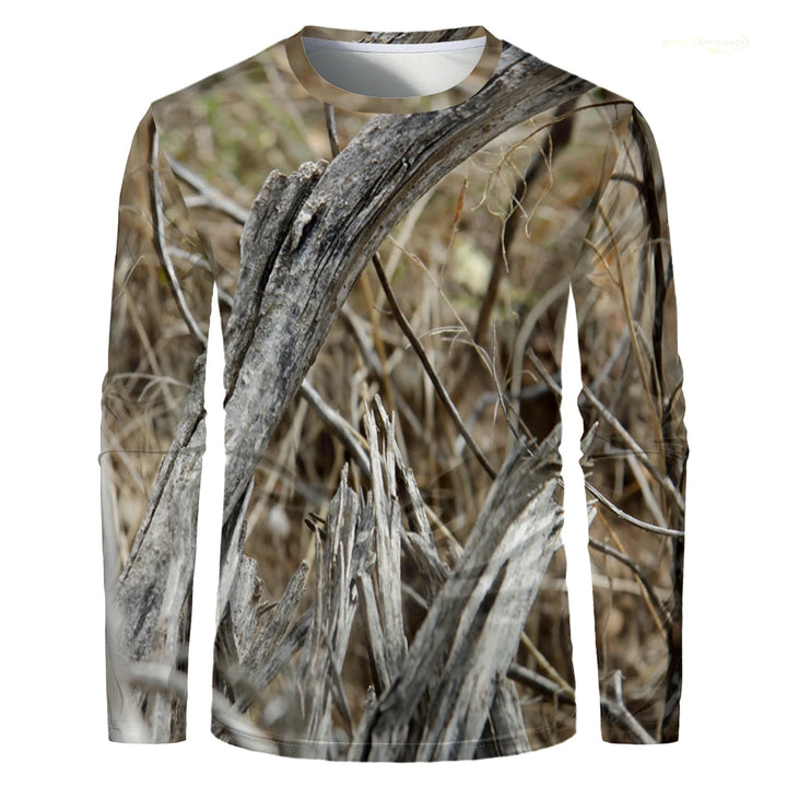 Men’s Camouflage Quick-Dry Long Sleeve Outdoor T-Shirt – Breathable Tactical Fishing & Hunting Shirt