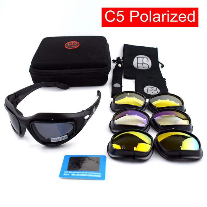 RUIN HAWK X7/C5 Tactical Sunglasses – 4 Interchangeable Lenses