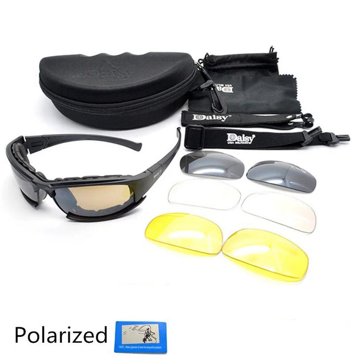 RUIN HAWK X7/C5 Tactical Sunglasses – 4 Interchangeable Lenses