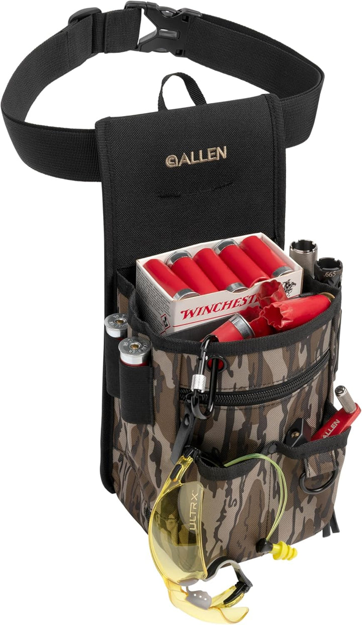 Triumph Double Compartment Range Shell Bag Black/MO Bottomland Camo – Holds 2 Boxes 12 Gauge with Dump-Out Hull Pocket