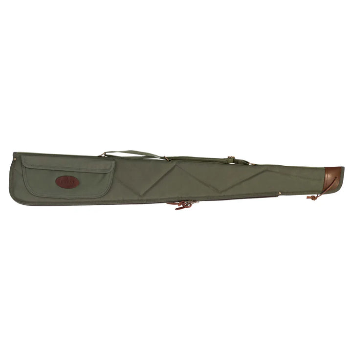Alaskan Series Shotgun Case – Waxed Canvas Padded Gun Case with Web Sling, Quilted Flannel Lining &amp; Lockable Brass Zipper