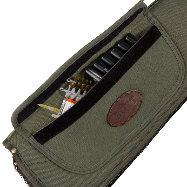 Alaskan Series Shotgun Case – Waxed Canvas Padded Gun Case with Web Sling, Quilted Flannel Lining &amp; Lockable Brass Zipper
