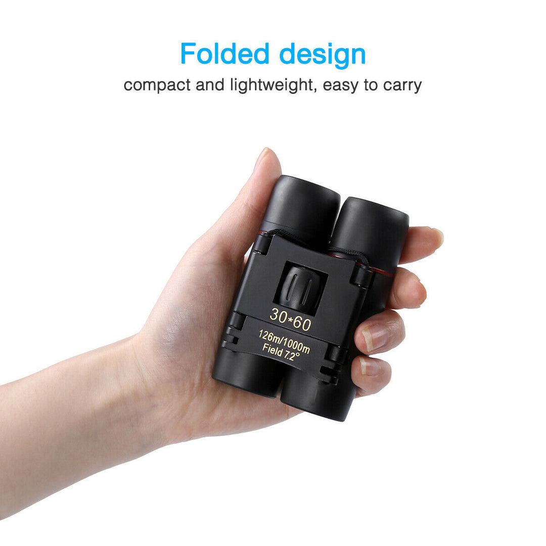 30x60 Compact Folding Binoculars with Carry Case