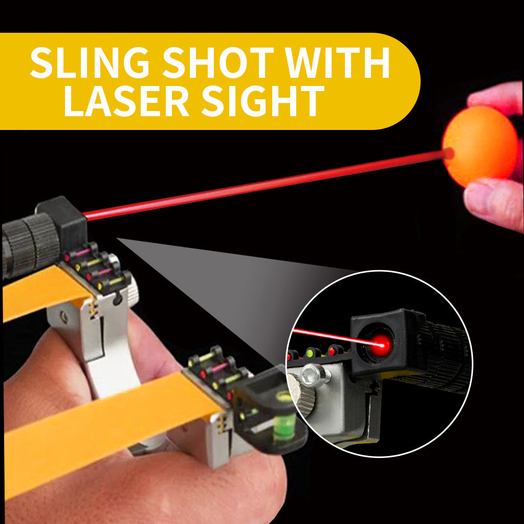 Slingshot Sight Light Flat Rubber Slingshot Outdoor Shooting Gear