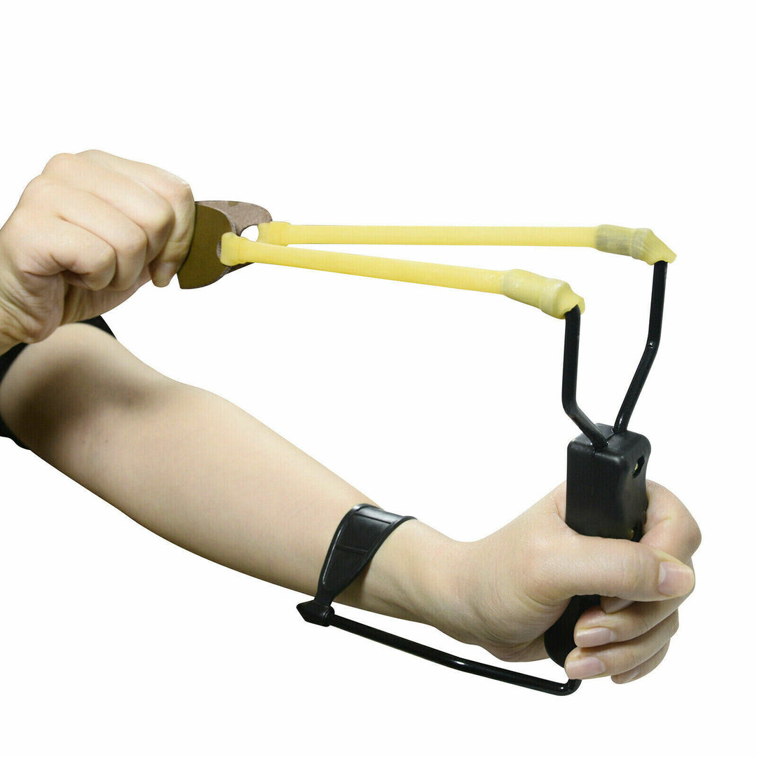 Compact Folding Slingshot  Catapult For Hunting Outdoor