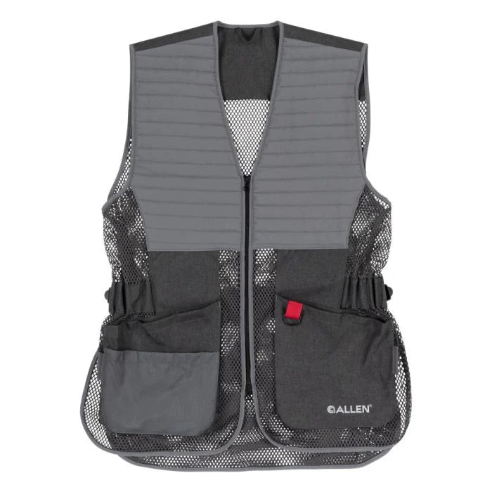 Allen Company Competitor Shooting Vest Gray M/L – Adjustable Ambidextrous Vest for Trap, Skeet &amp; Clay Shooting