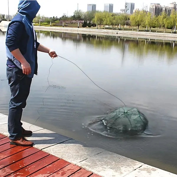 Fishing Trap Net Portable Folding Fish Bait Trap Shrimp No Crab Bait Net
