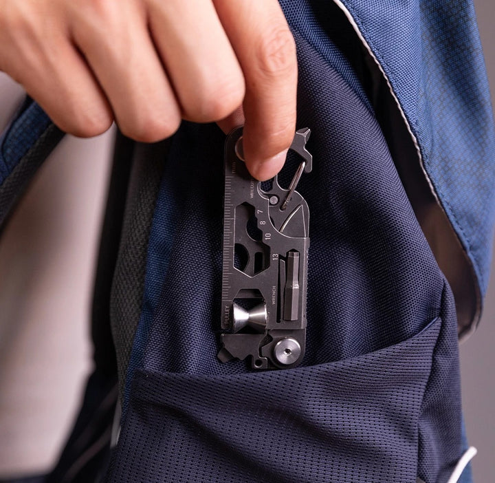 Compact EDC Pocket Tool – Black Metal Utility Gadget for Everyday Use