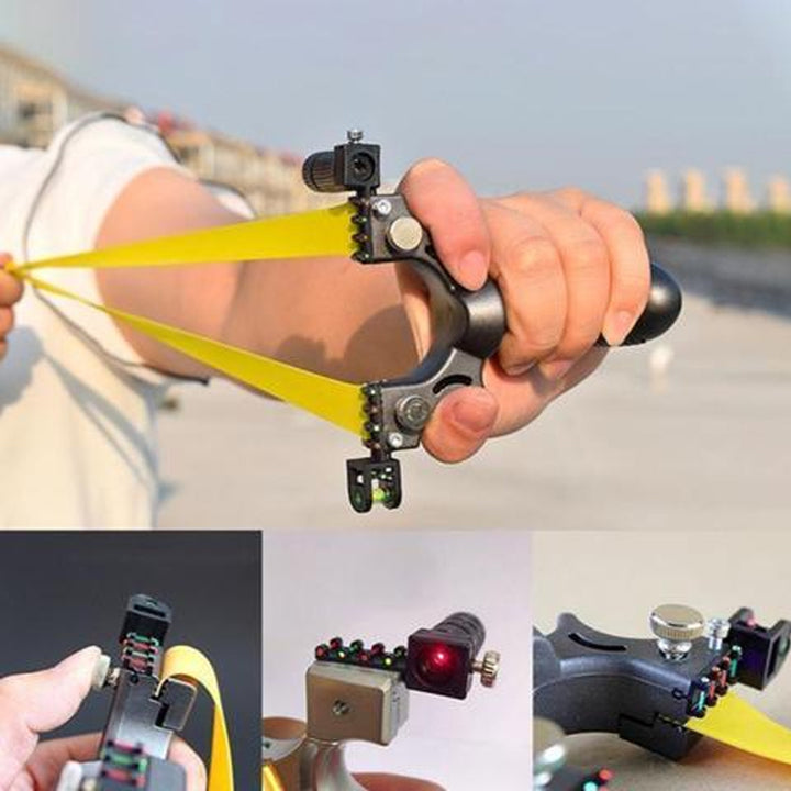 Slingshot Sight Light Flat Rubber Slingshot Outdoor Shooting Gear