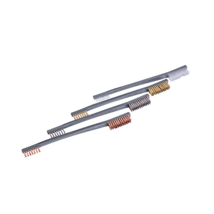 Breakthrough Clean Technologies Double-Ended Brush Set 4-Pack – Nylon, Brass, Bronze &amp; Stainless Steel Cleaning Brushes