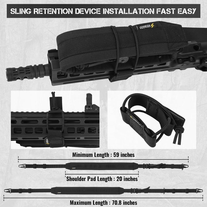 Gun Sling With HK Hook Soft Shoulder Pad Sling