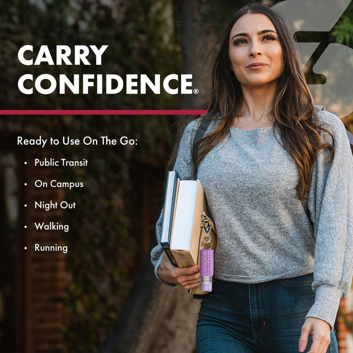 SABRE Pepper Spray &amp; 2-in-1 Stun Gun with Flashlight – Fast Flip Top Safety, 12–14 ft Range, Rechargeable Defense Kit