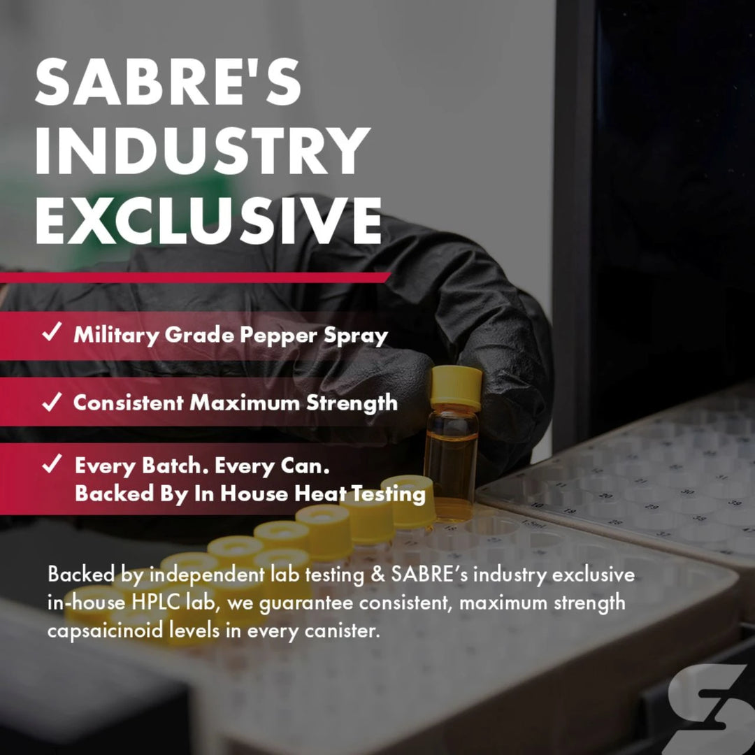 SABRE Crossfire Pepper Gel with Belt Clip – 360° Self Defense Spray, 20 ft Range, Police Strength Protection